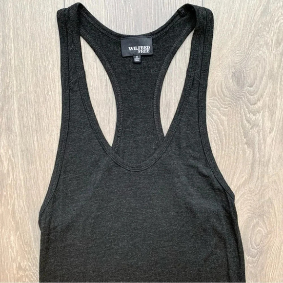 Aritzia Wilfred Free Helena Dress Mini Tank Top Heathered Dark Grey Size XS - Picture 4 of 14